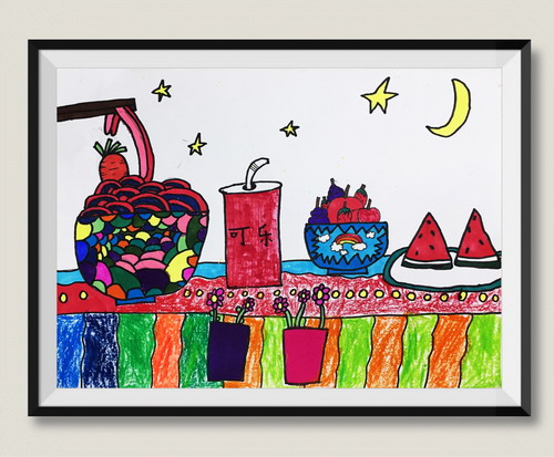 一碗长寿面儿童画