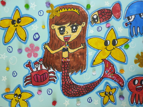 人鱼公主绘画作品