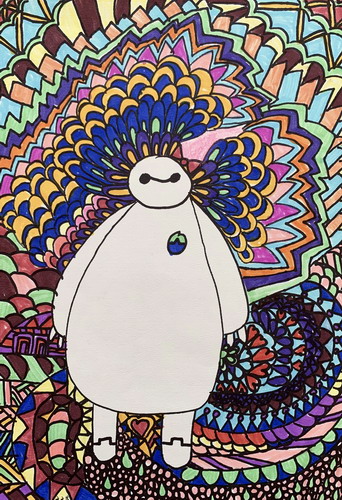 大白小学生绘画