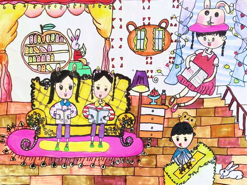 家庭读书会画画好看