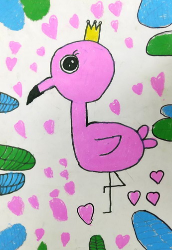 火烈鸟绘画漂亮