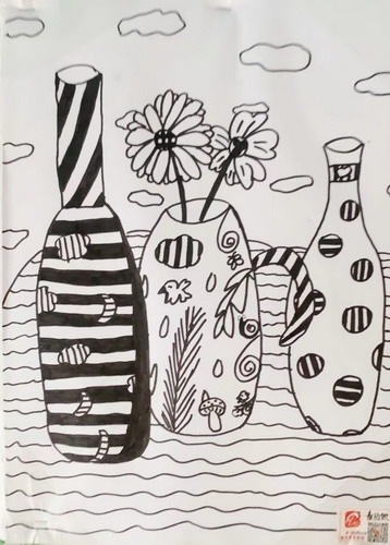 瓶子写生画画好看