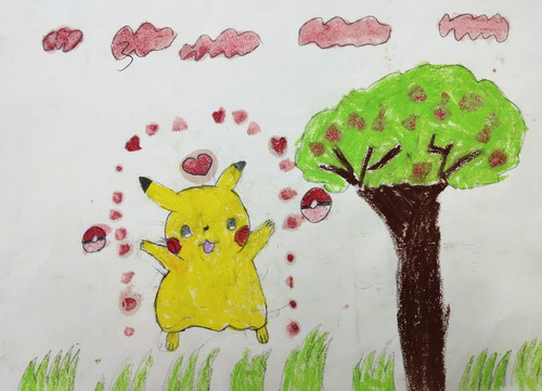 比卡丘儿童绘画简单