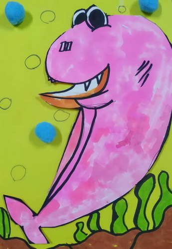 贪玩的海豚画简单好看