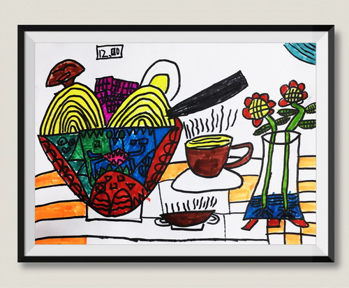 一碗长寿面手绘图片