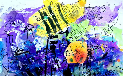 海底世界六年级绘画