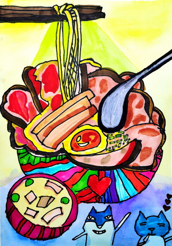 健康饮食创意画简单好看