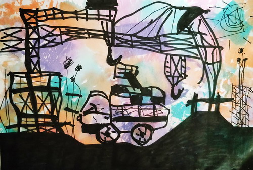 城市建设手绘画一等奖