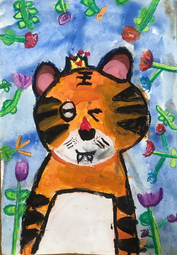 老虎公主儿童绘画获奖