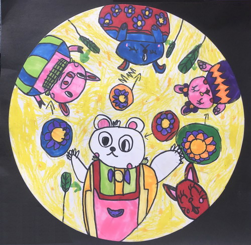 小熊和它的朋友们儿童绘画