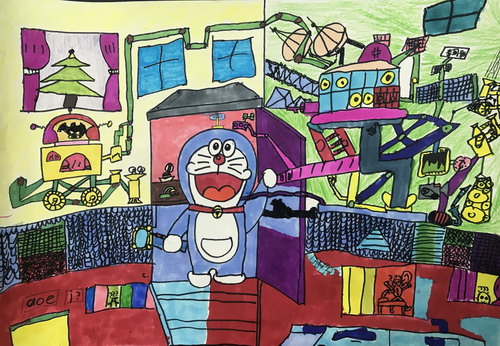 哆啦A梦的任意门手绘画
