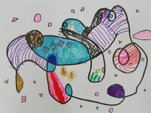 自由的线画简单好看