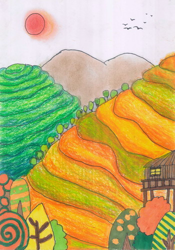春秋梯田儿童画获奖