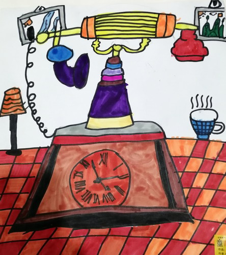 电话机写生画简单好看