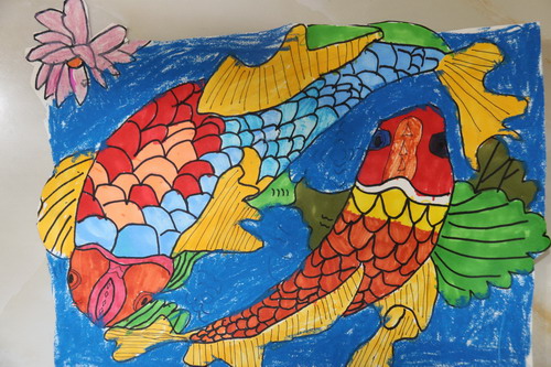 双鱼座三年级儿童画