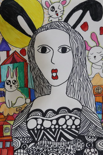 装扮舞会手绘画一等奖