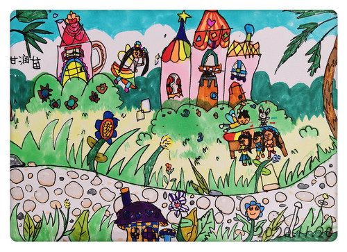 石头路边的重大发现手绘图片