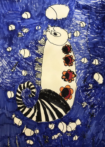 海马画简单好看