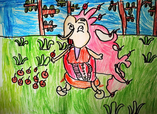 小刺猬绘画获奖作品