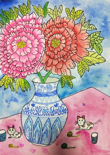 花开花落手绘画