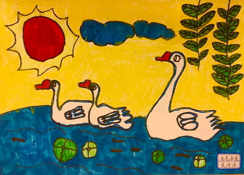 鹅绘画作品