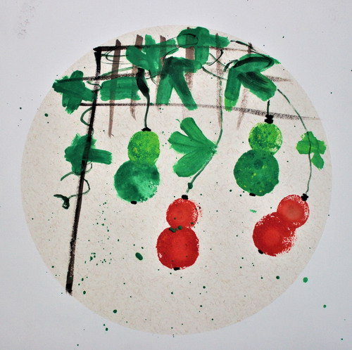 葫芦藤手绘图片