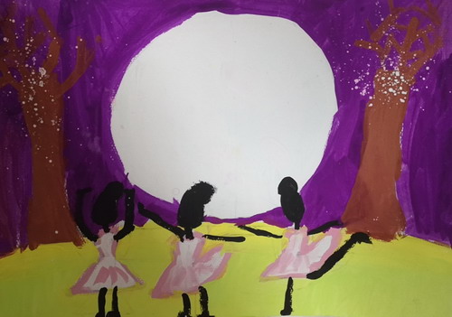 芭蕾舞儿童绘画简单