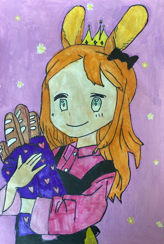 面包女孩儿童绘画获奖