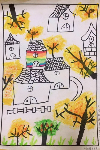 秋日之乡绘画作品