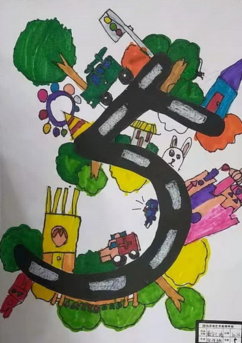 数字公路画简单又漂亮