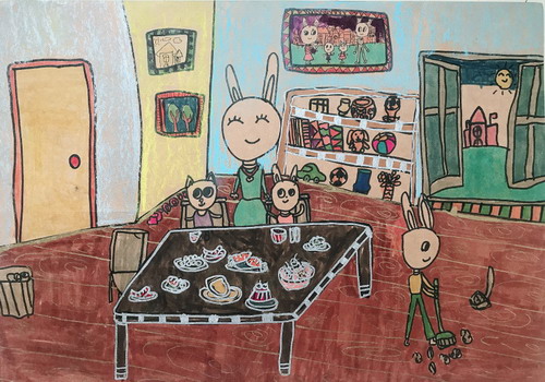 丰盛的早餐手绘画一等奖