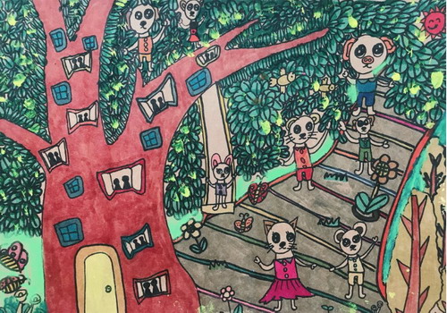 大树我的家画简单又漂亮