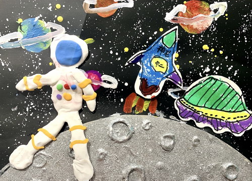 中国神龙号登陆月球画画好看