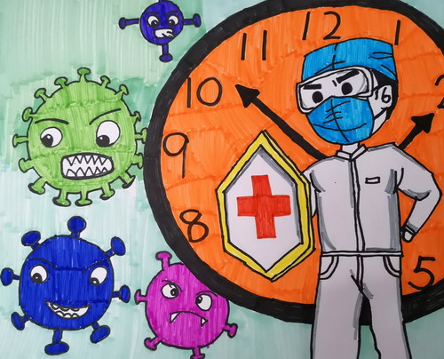 抗疫英雄儿童画获奖