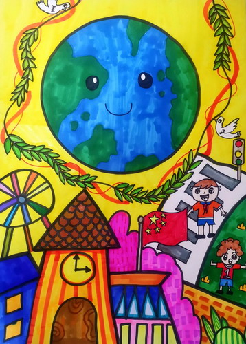 和平家园儿童绘画获奖