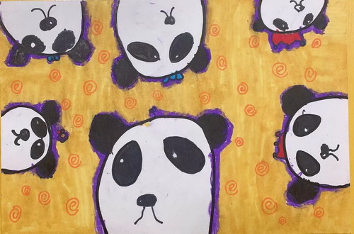 围观熊猫创意画一等奖