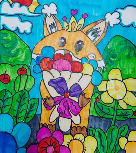 狐狸大王创意画