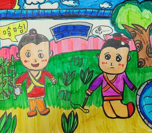 画蛇添足绘画作品