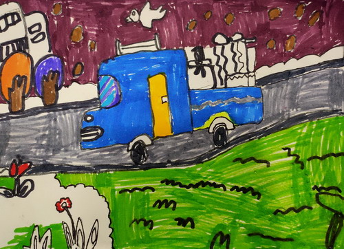 汽车儿童绘画获奖