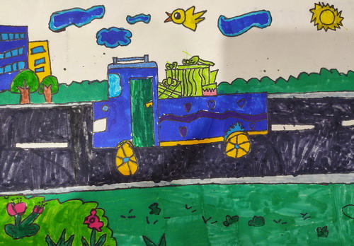 小货车画画简单