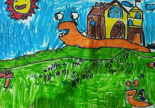 蜗牛城堡手绘画获奖