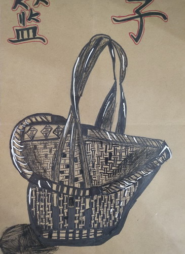 篮子创意画一等奖