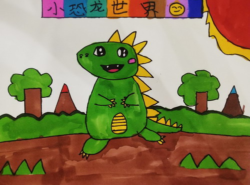 恐龙手绘画图片