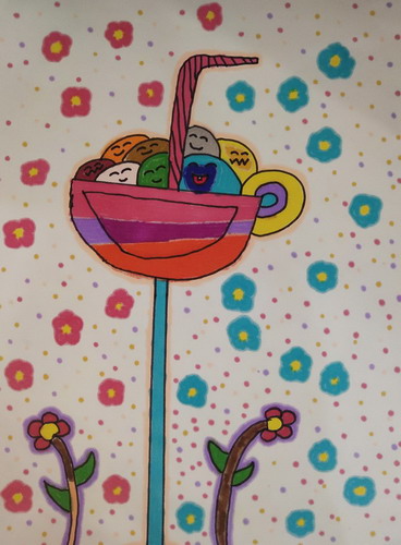 好喝的奶茶手绘画图片