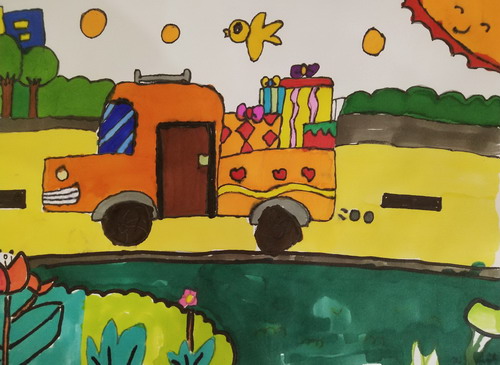 美好的礼物儿童绘画一等奖