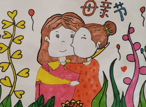 母亲节手绘画