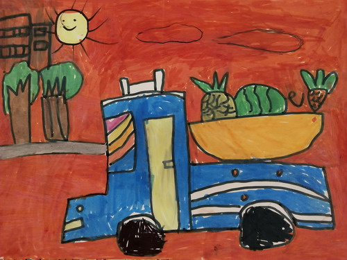 小汽车手绘图片