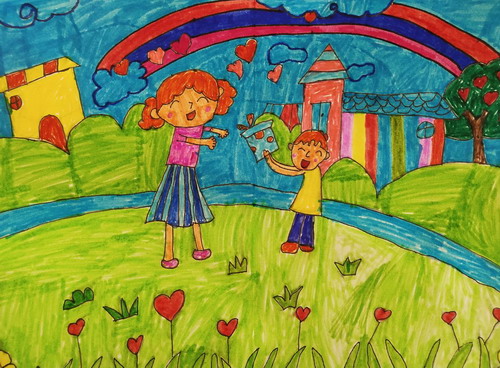 快乐的母亲节画画好看