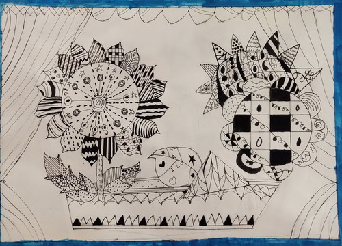 向日葵儿童绘画获奖