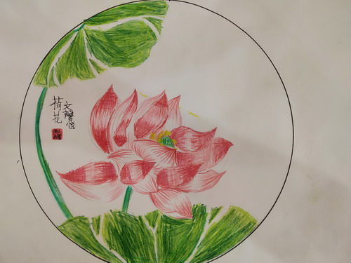 荷花画画作品